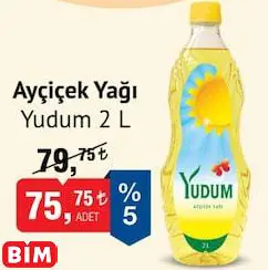 YUDUM AYÇİÇEK YAĞI 2L